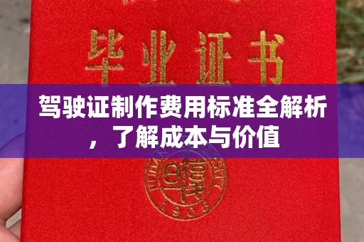 德钦驾驶证制作费用标准全解析，了解成本与价值